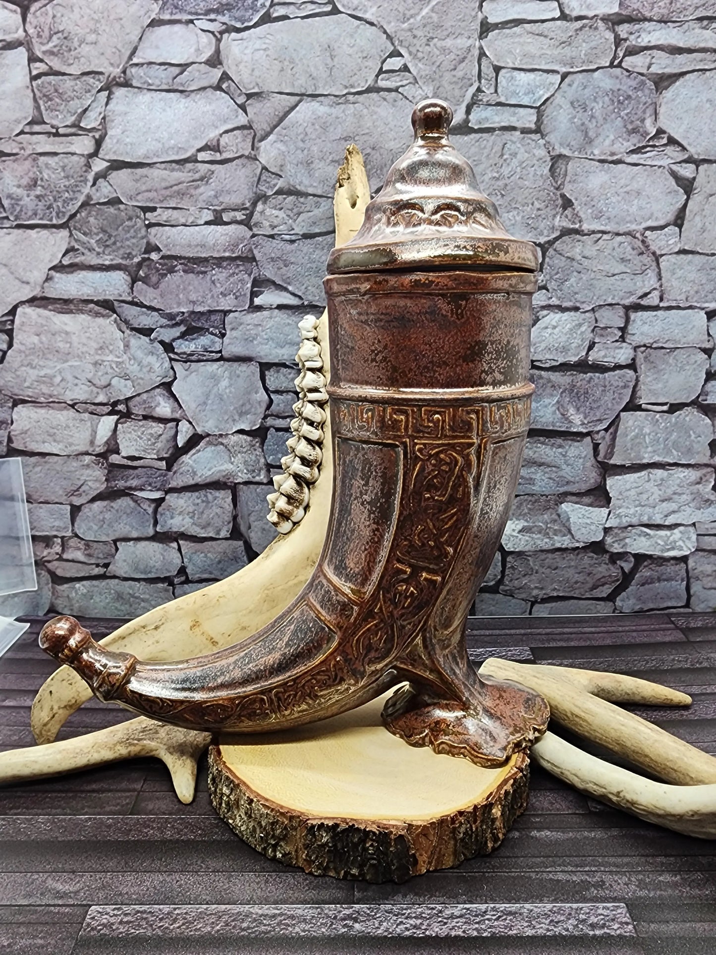 Custom Ceramic Viking Drinking Horn
