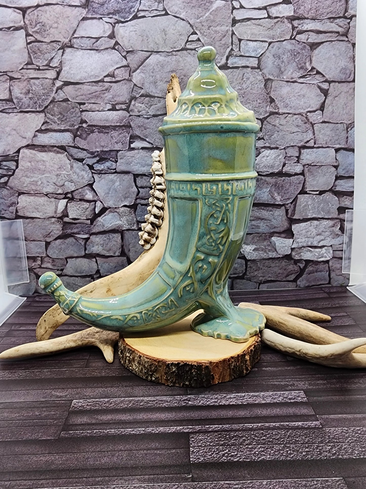 Custom Ceramic Viking Drinking Horn