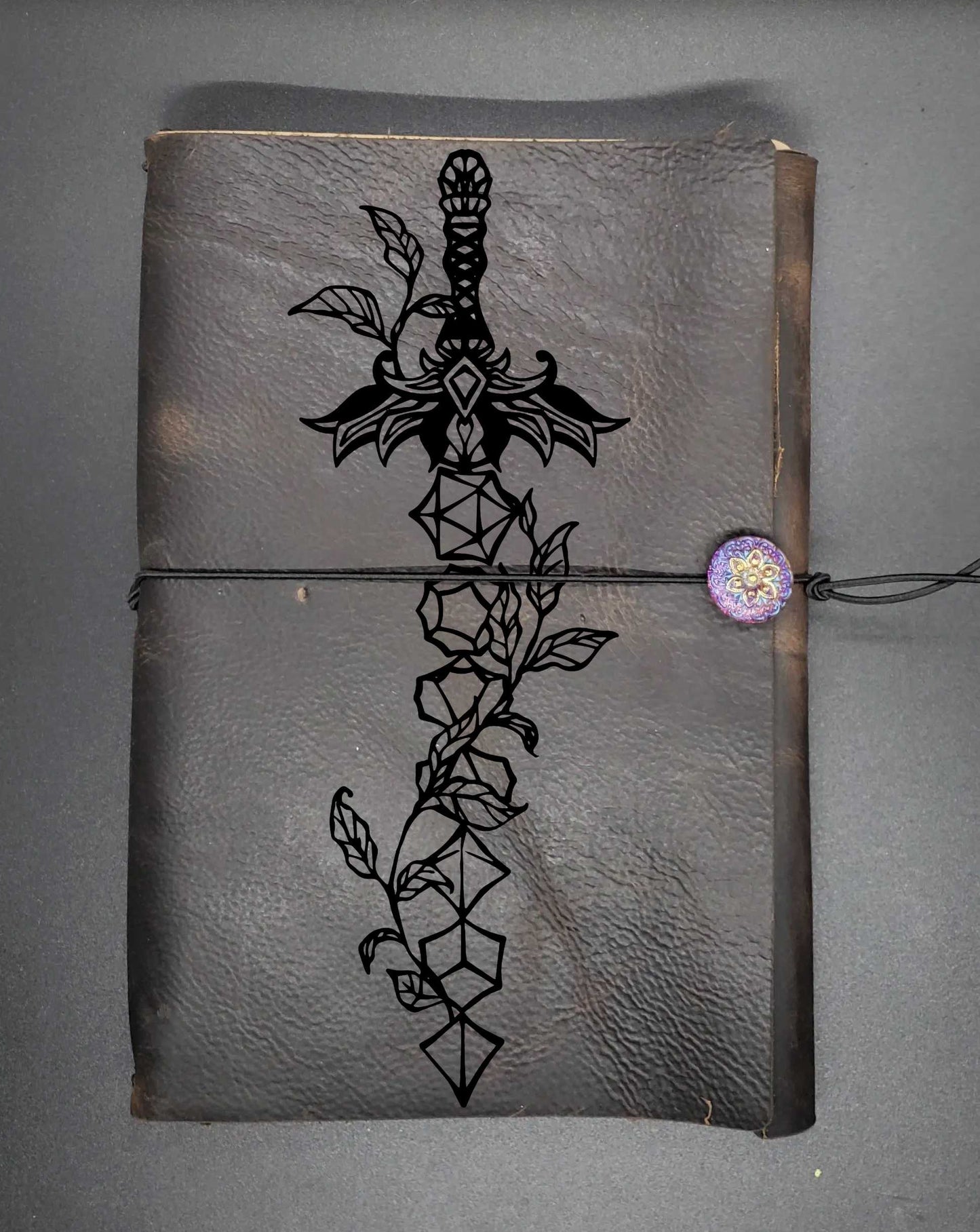 Dice Sword, D20 Notebook, Dungeons and Dragons Journal