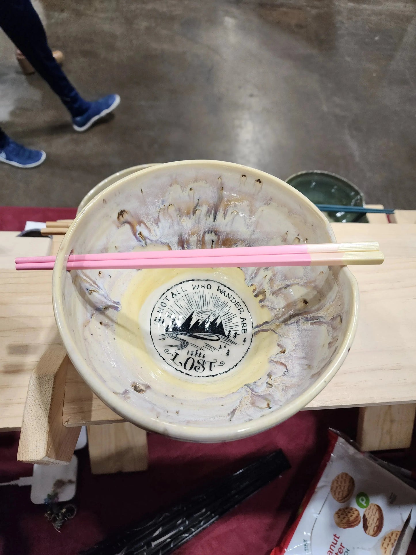 Large Custom Ramen Bowl with Chopsticks moonlitbeading
