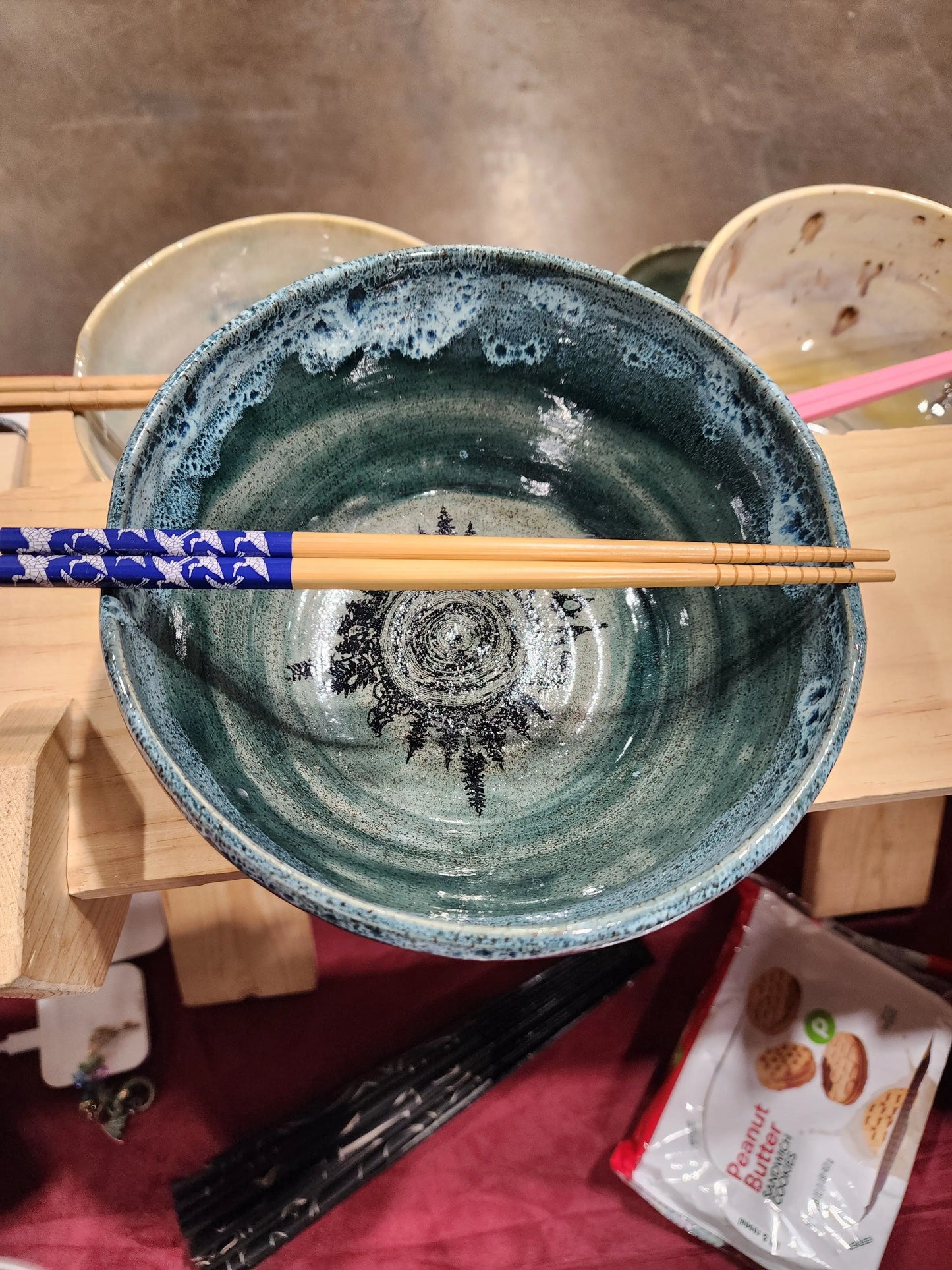 Large Custom Ramen Bowl with Chopsticks moonlitbeading