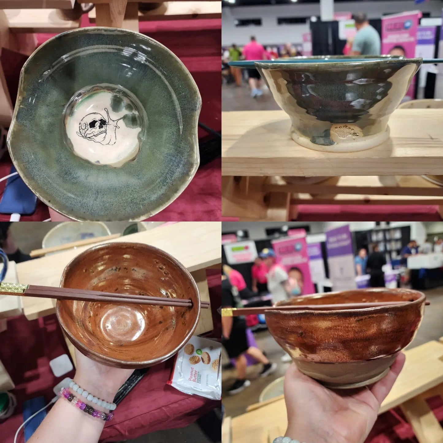 Medium Custom Ramen Bowl with Chopsticks moonlitbeading