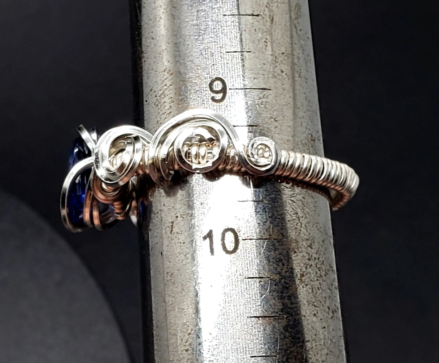 Blue Kyanite Ring, Sz 9.25 gemstone ring, Kyanite
