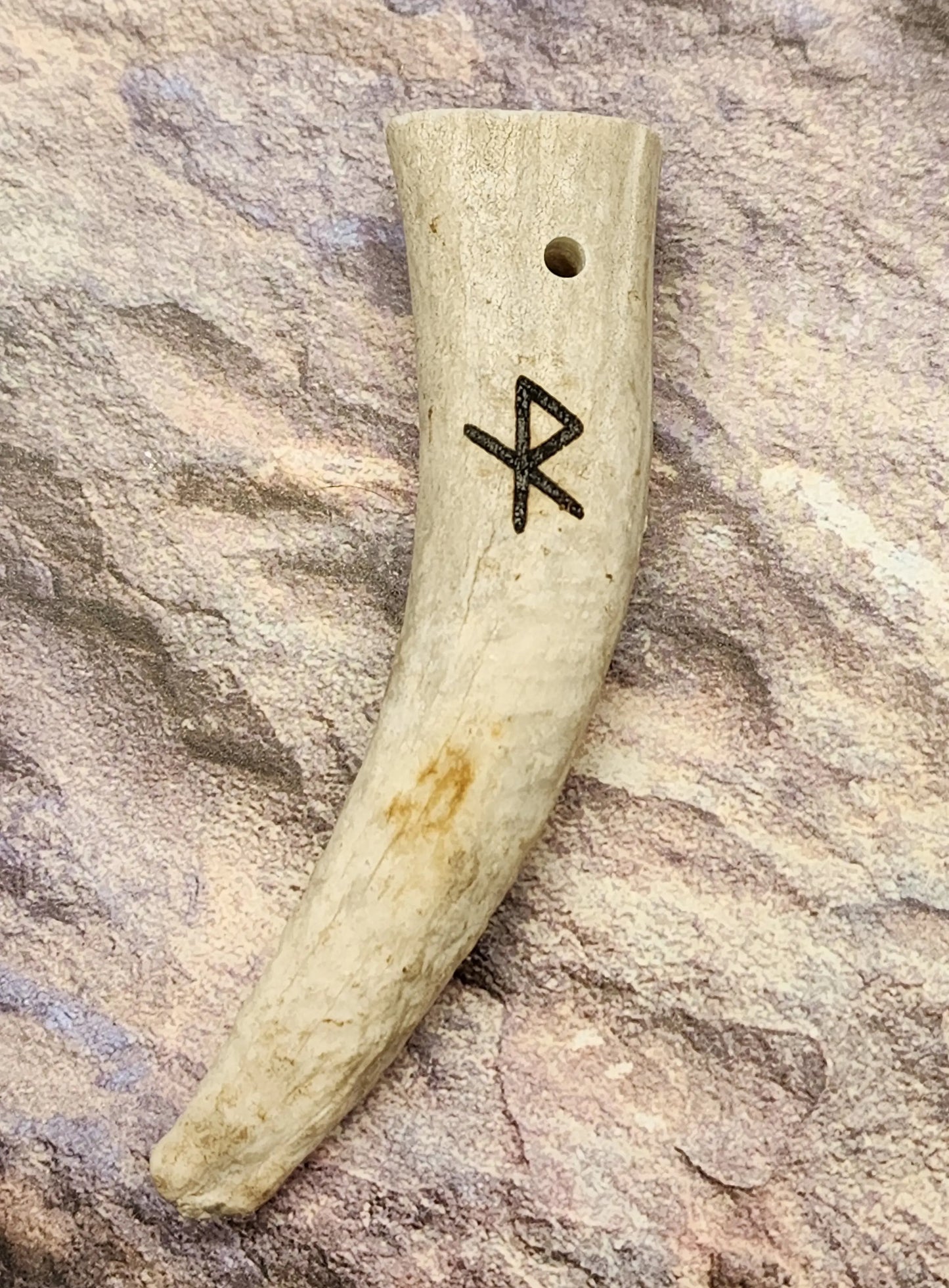 Norse Bindrune Charm Antler Pendant