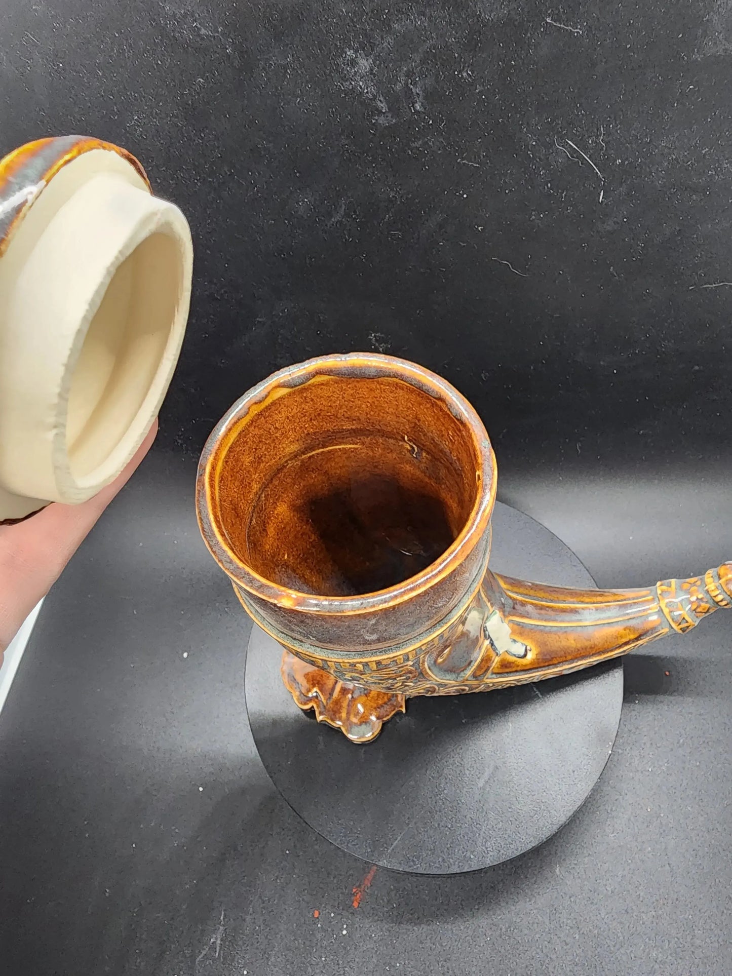 Custom Ceramic Viking Drinking Horn