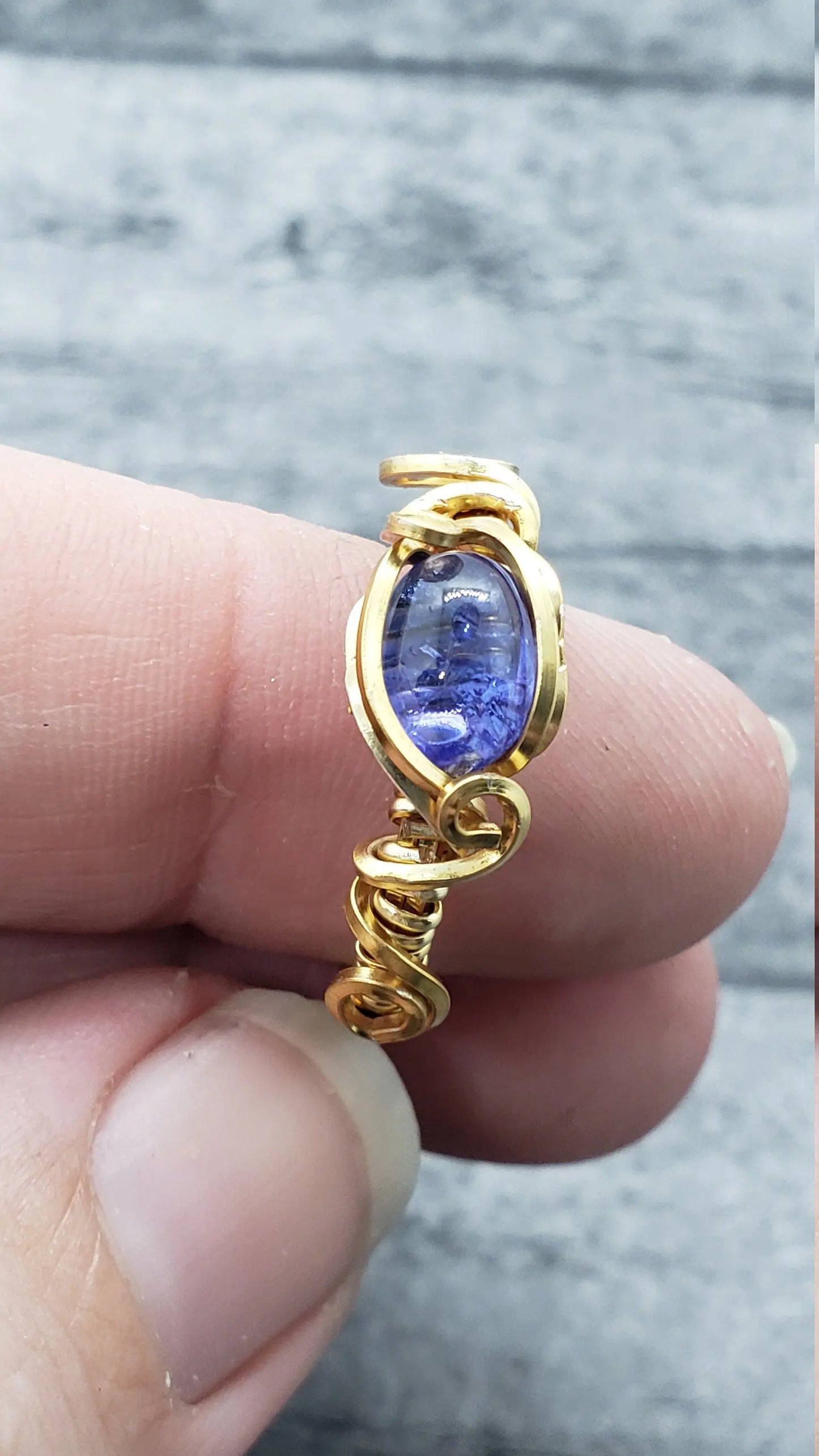 Purple Tanzanite Ring Size 5 gemstone ring, tanzanite