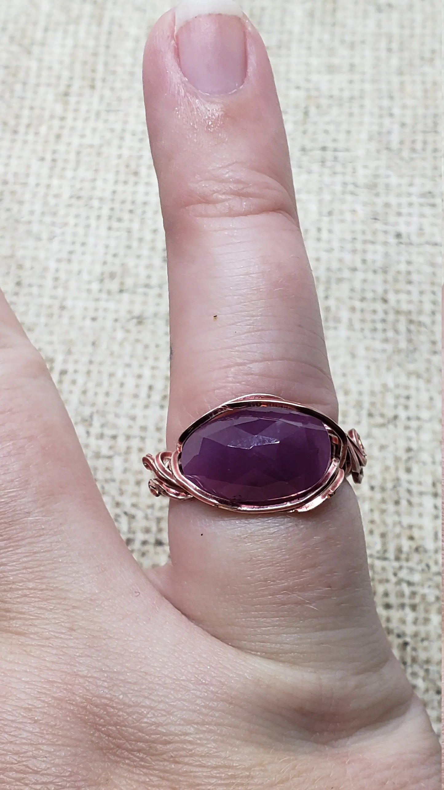 Ruby Ring Size 5.5 - moonlitbeading