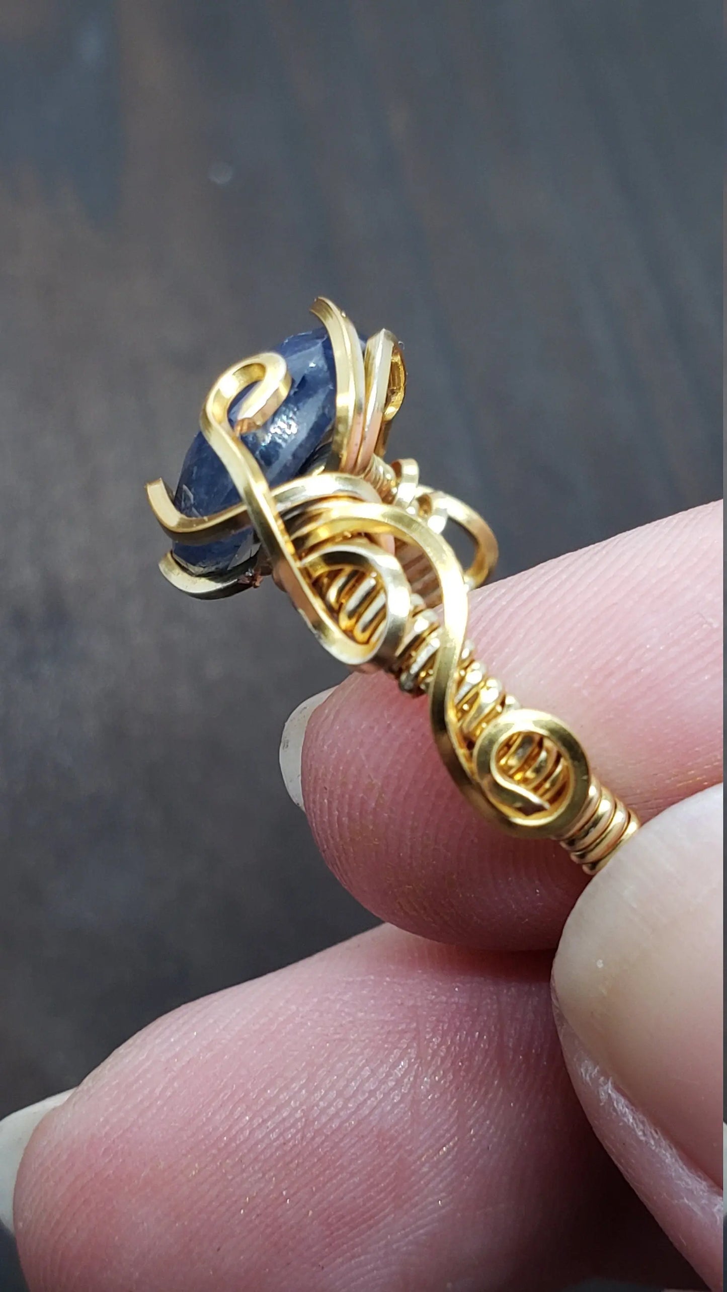 Sapphire Ring Size 7.5 - moonlitbeading