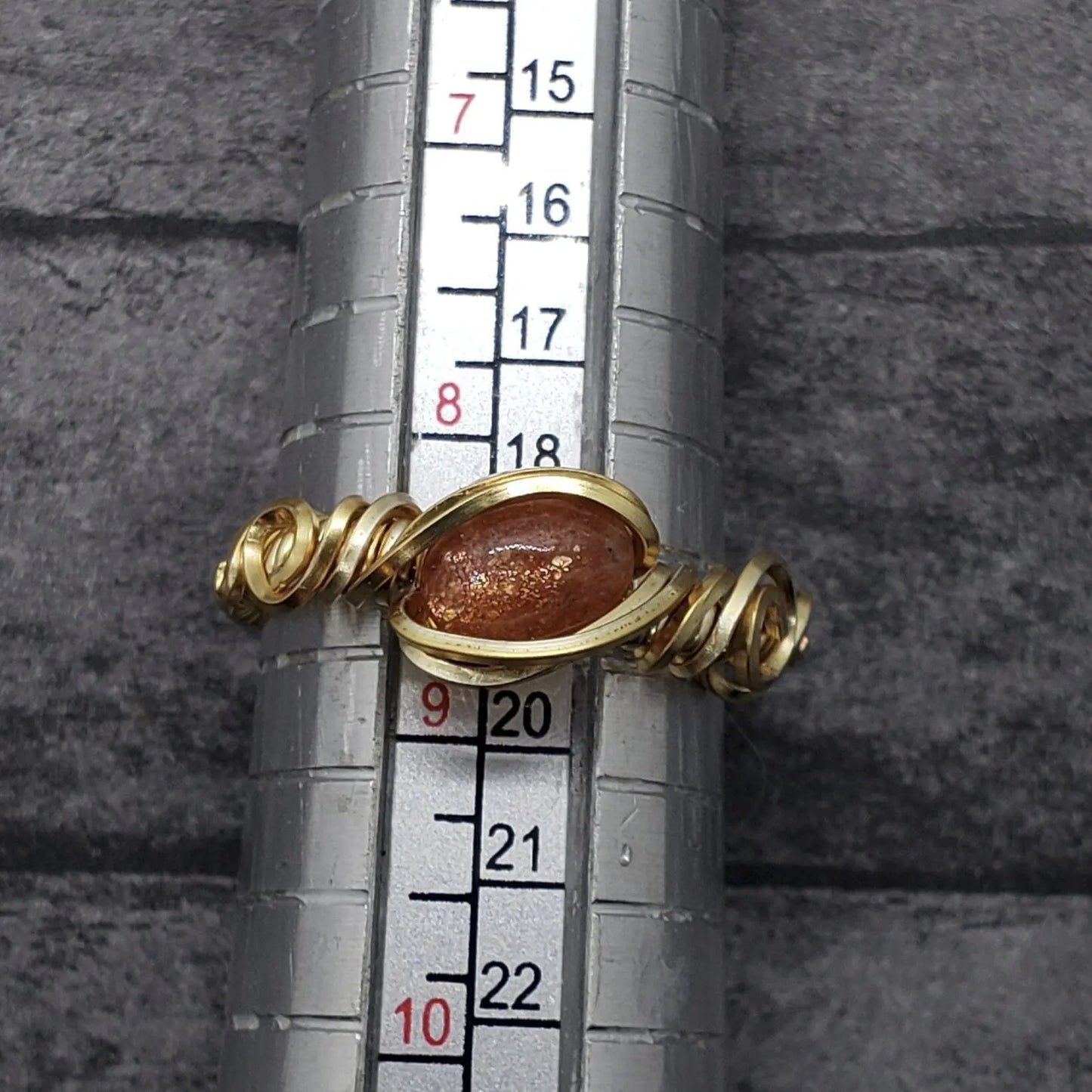 Sunstone Ring Size 8.5 gemstone ring, sunstone