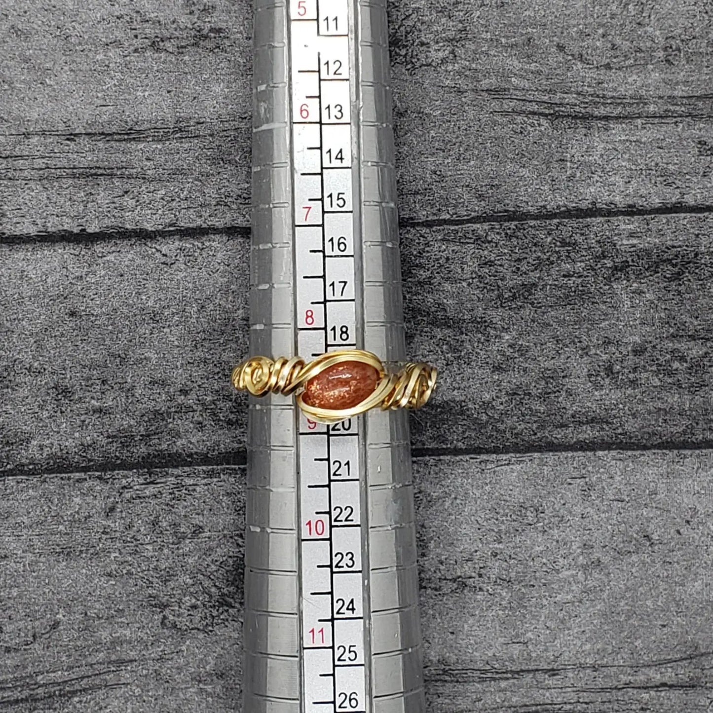 Sunstone Ring Size 8.5 gemstone ring, sunstone