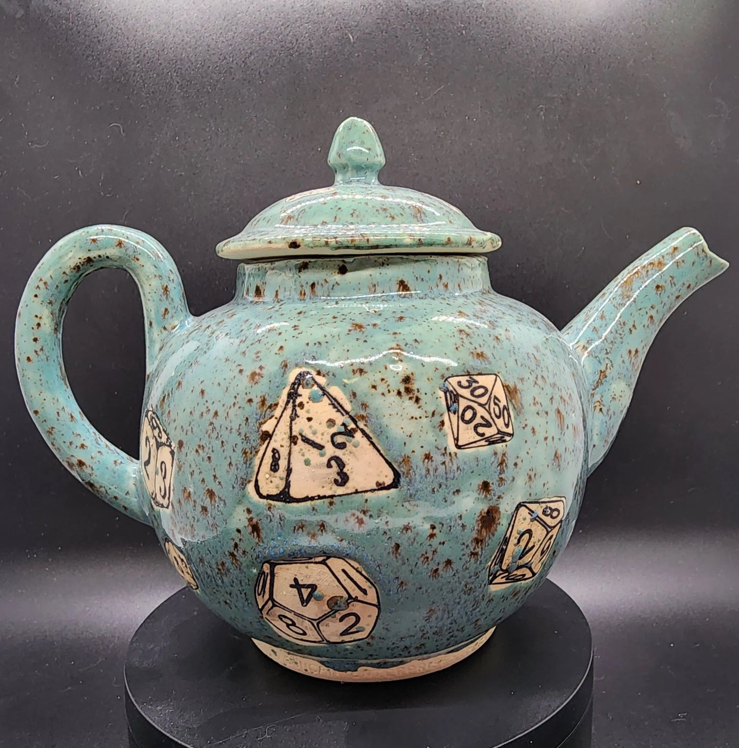 Custom TTRPG Dice Themed East Asian Style Tea Set, DnD Tea Set