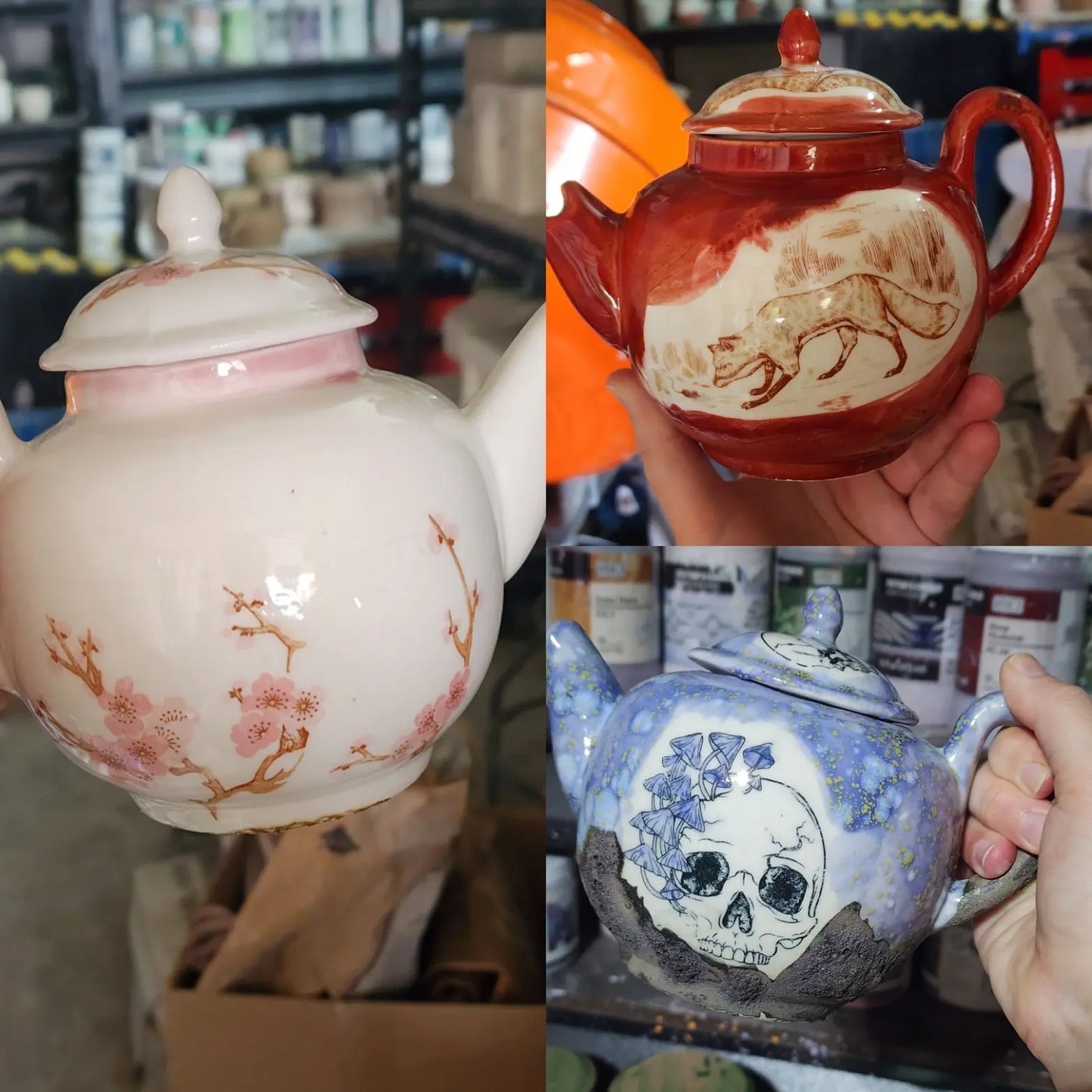 Custom Japanese Inspired East Asian Style Tea Set moonlitbeading