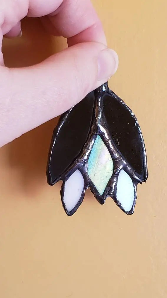 Agender Flower Suncatcher, LGBTQ+ Floral stained glass - moonlitbeading