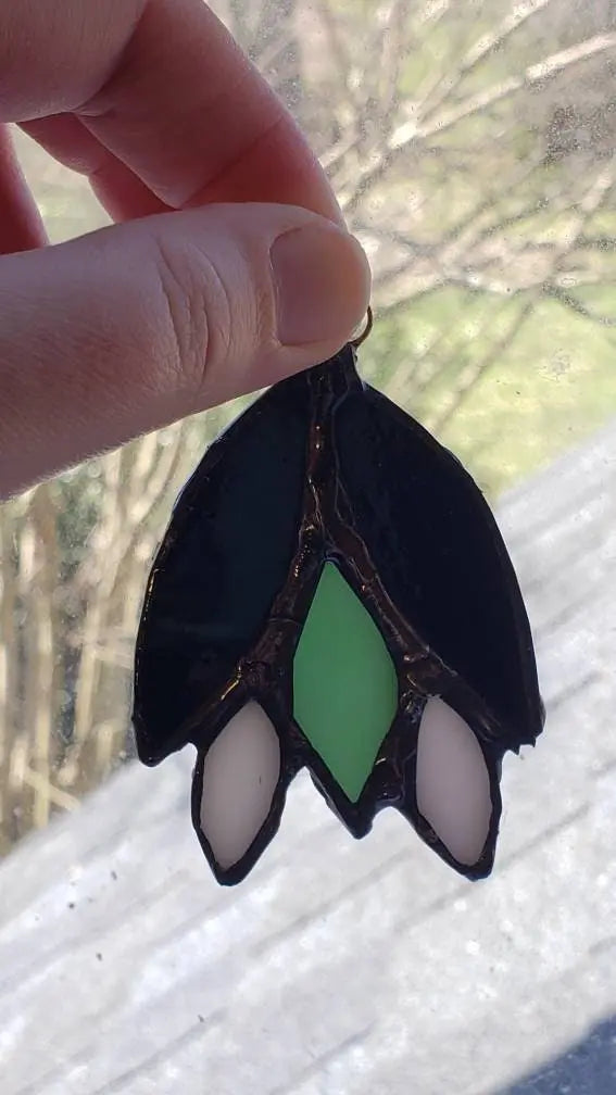 Agender Flower Suncatcher, LGBTQ+ Floral stained glass - moonlitbeading