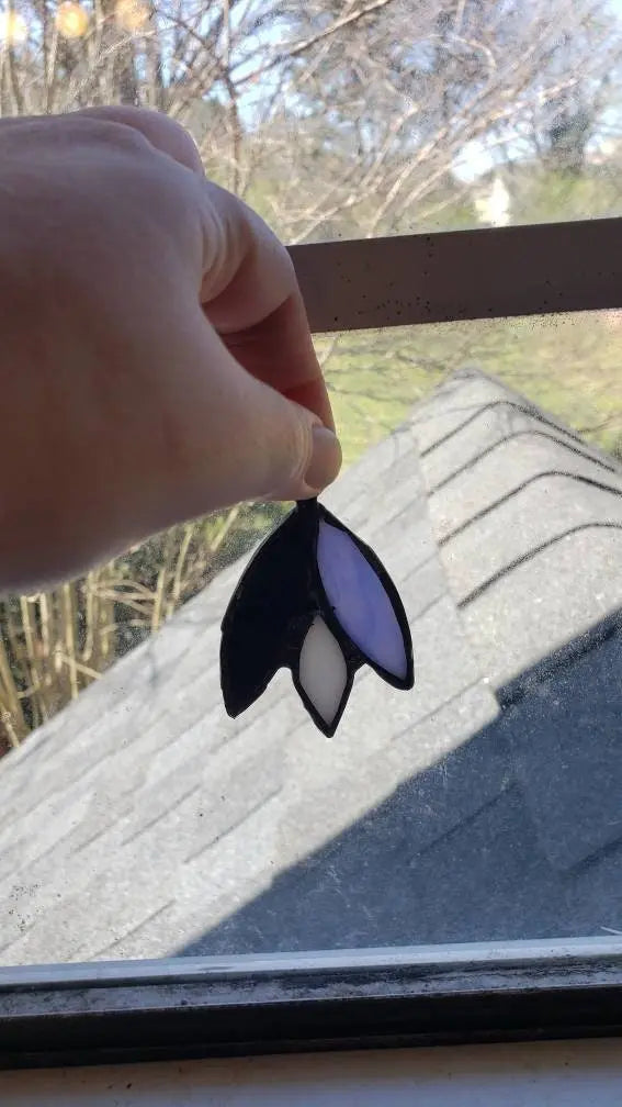Asexual Flower Suncatcher, LGBTQ+ Floral stained glass - moonlitbeading