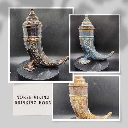 Custom Ceramic Viking Drinking Horn