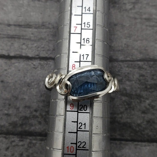 Blue Apatite Ring Size 8.5 - moonlitbeading
