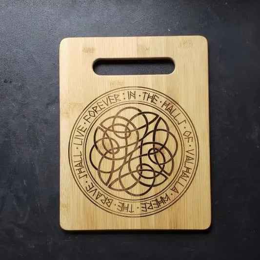 Celtic Knot and Valhalla Engraved Cutting Board - moonlitbeading