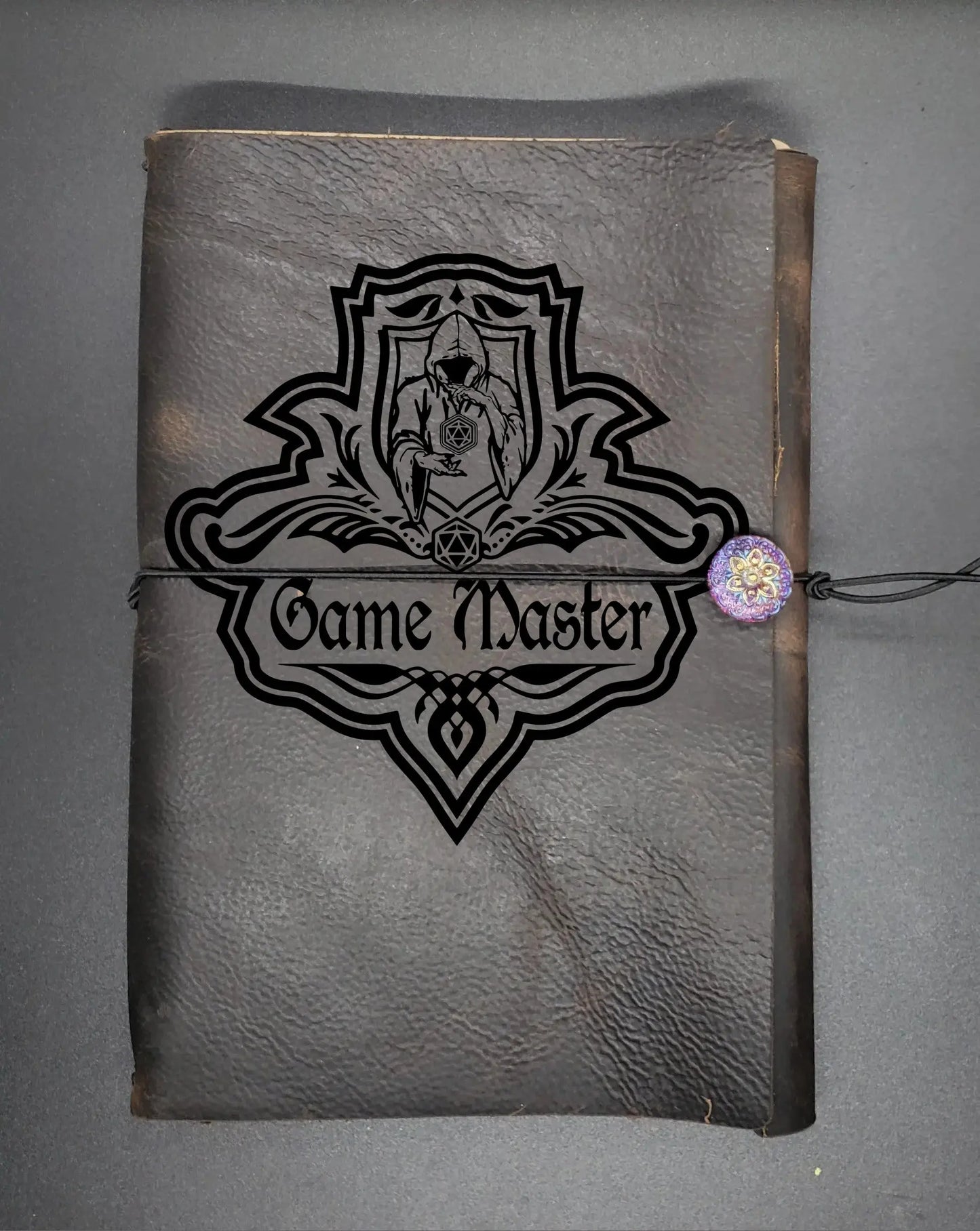 Dungeon Master, DnD Journal, Engraved, Embossed Refillable Leather Journal, A5 leather journal