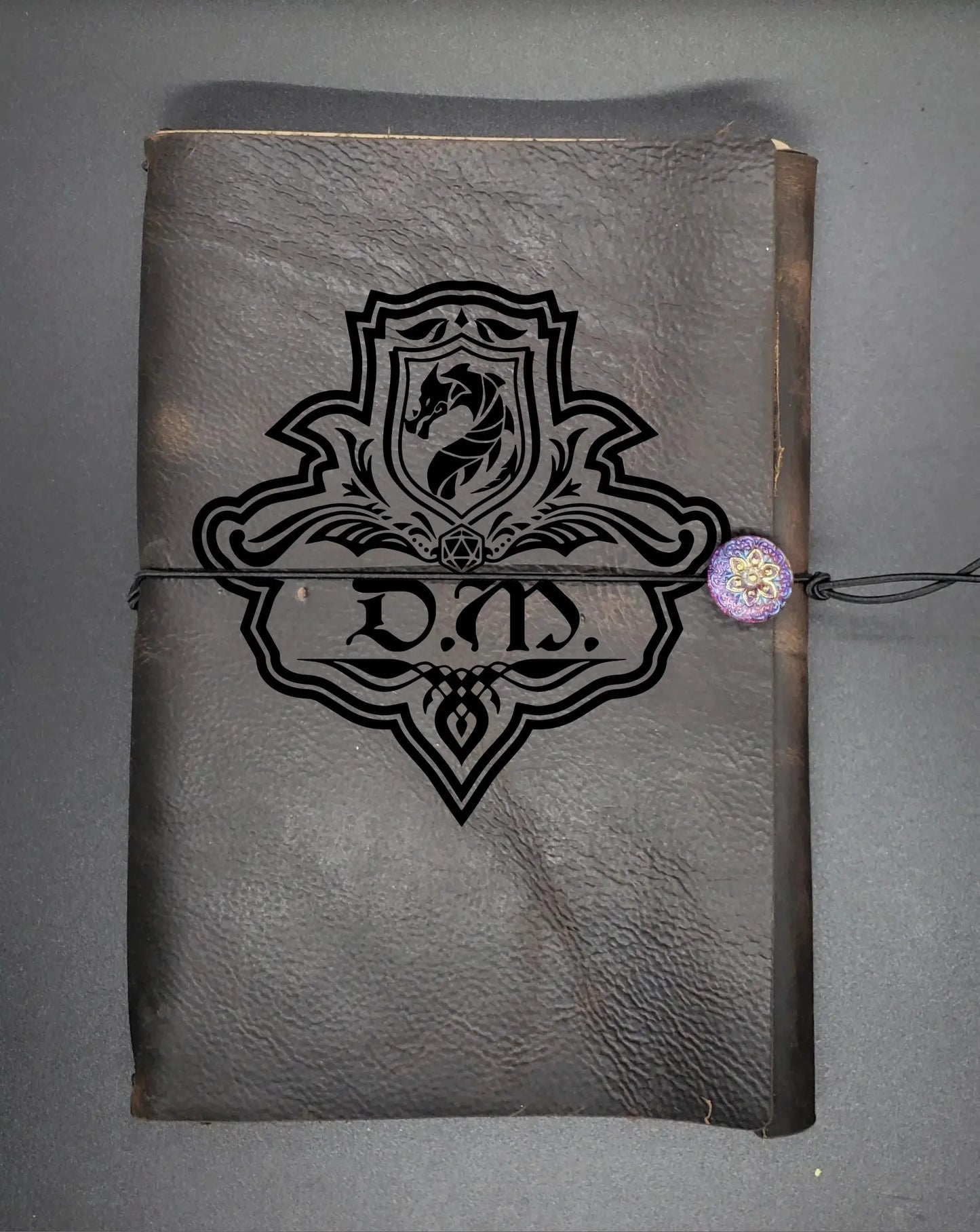 Dungeon Master, DnD Journal, Engraved, Embossed Refillable Leather Journal, A5 leather journal