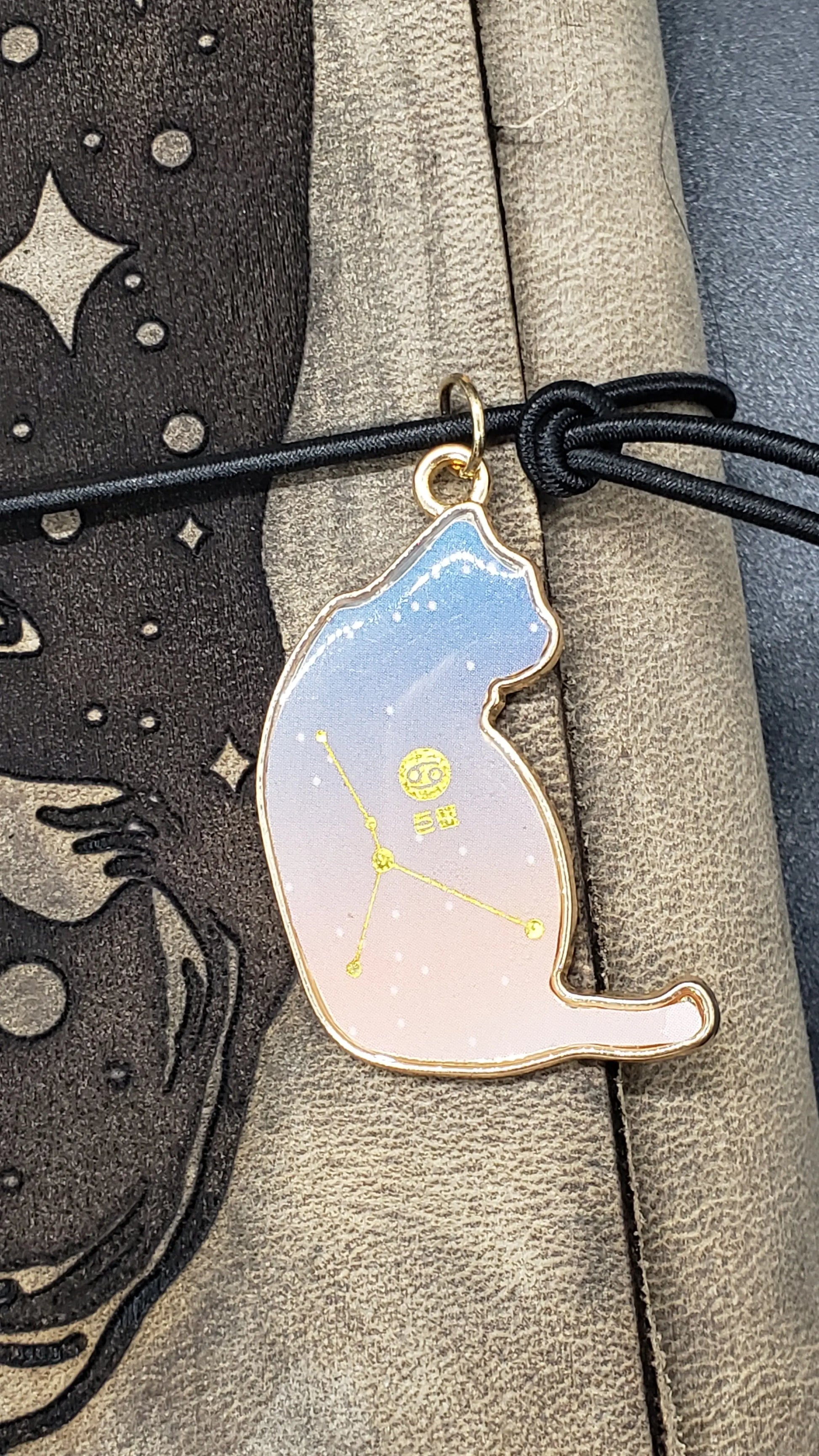 Galactic Cat Journal    cat, galaxy, leather journal