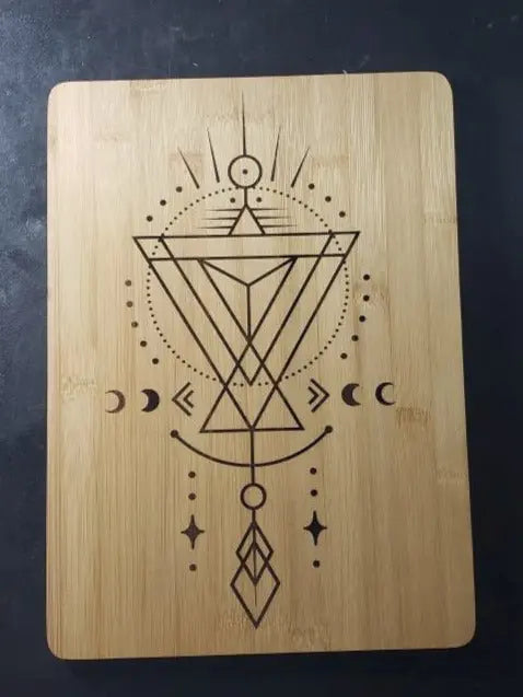 Geometric Laser Engraved Cutting Board - moonlitbeading