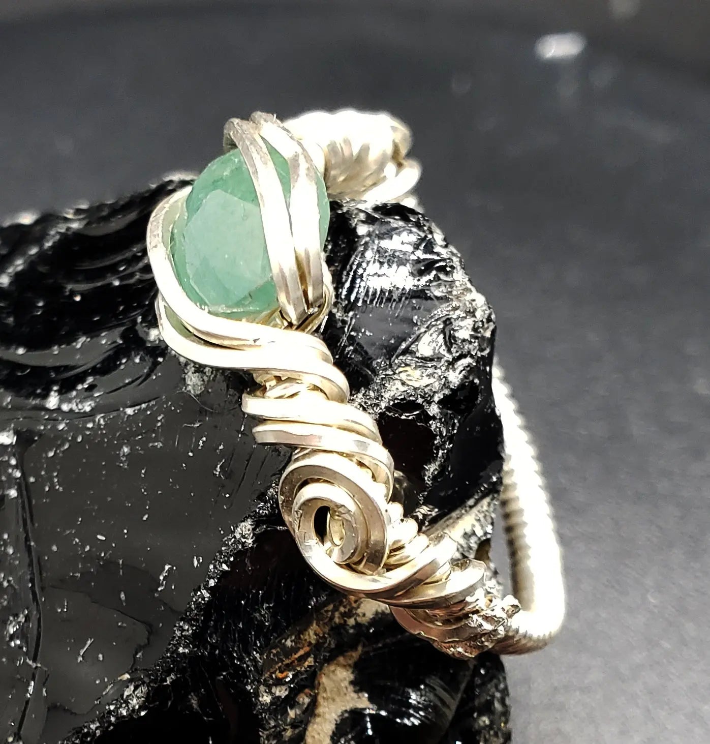 Green Kyanite Ring, Sz 11.75    gemstone ring, Kyanite