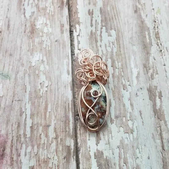 Ocean Jasper Chaos Pendant - moonlitbeading