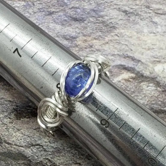 Purple Tanzanite Ring Size 8 - moonlitbeading