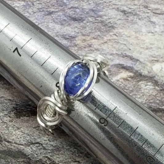 Purple Tanzanite Ring Size 8 - moonlitbeading
