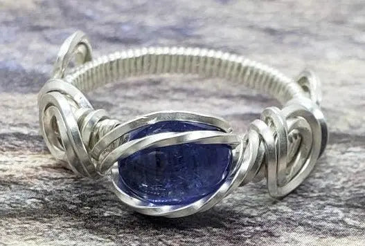 Purple Tanzanite Ring Size 8 - moonlitbeading