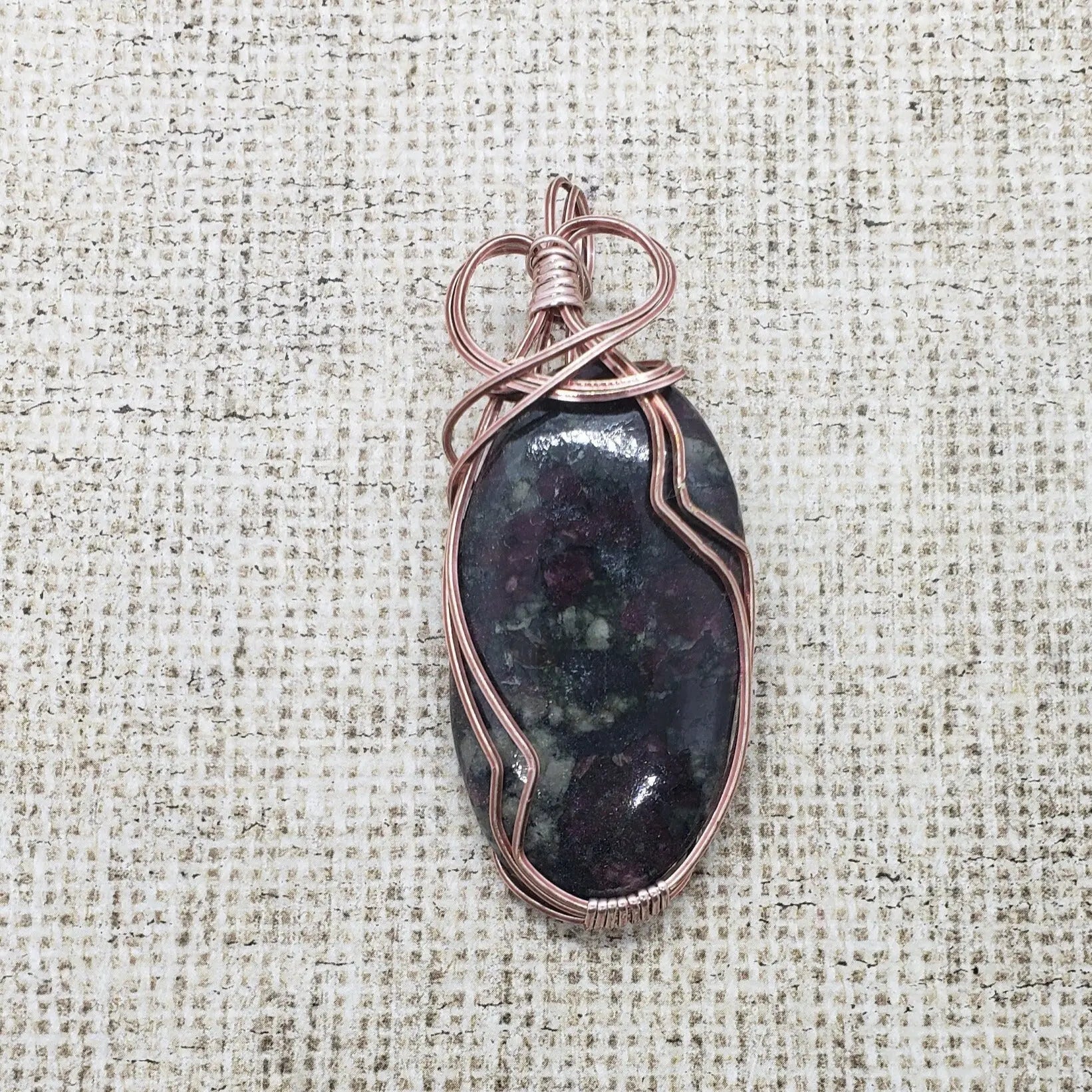 Rhodonite Wire Wrapped Pendant    gemstone pendant, Rhodonite