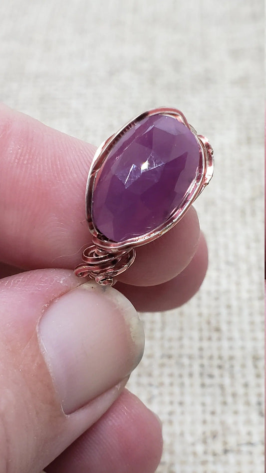 Ruby Ring Size 5.5 - moonlitbeading