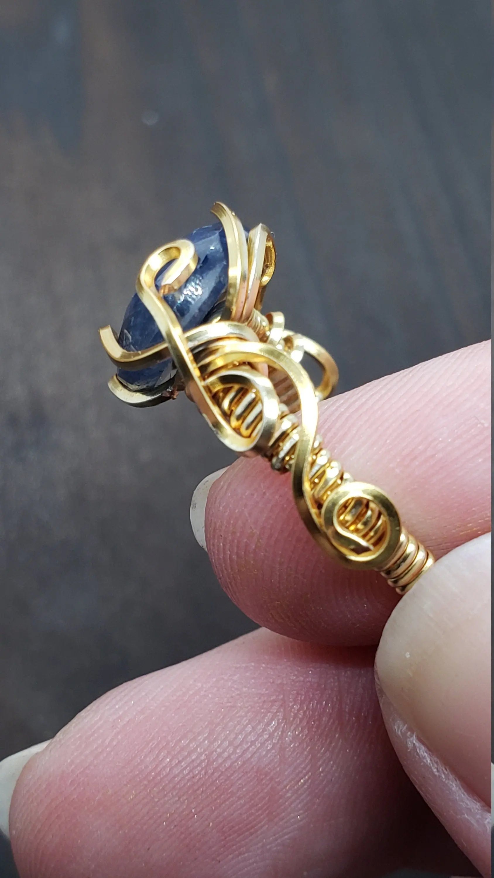 Sapphire Ring Size 7.5 - moonlitbeading