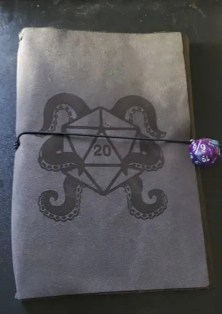 Tentacle D20 Dungeons and Dragons Journal    character journal, Cthulhu, dm journal, dnd accessory, dnd journal, dungeons and dragons, kraken, slate