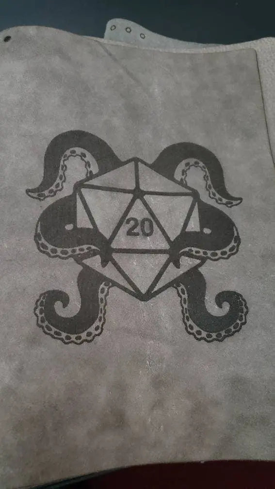 Tentacle D20 Dungeons and Dragons Journal    character journal, Cthulhu, dm journal, dnd accessory, dnd journal, dungeons and dragons, kraken, slate